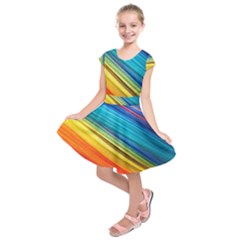 Rainbow Kids  Short Sleeve Dress by NSGLOBALDESIGNS2