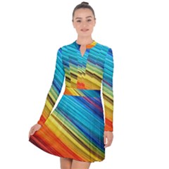 Rainbow Long Sleeve Panel Dress by NSGLOBALDESIGNS2