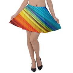 Rainbow Velvet Skater Skirt by NSGLOBALDESIGNS2