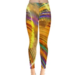 Orange Pink Sketchy Abstract Arch Leggings 