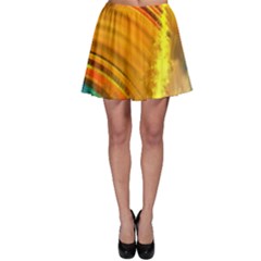 Orange Pink Sketchy Abstract Arch Skater Skirt