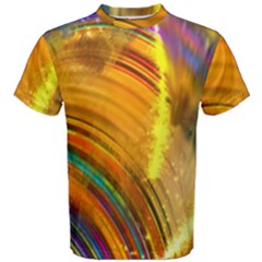 Orange Pink Sketchy Abstract Arch Men s Cotton Tee