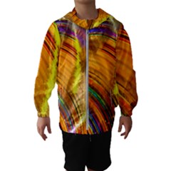 Orange Pink Sketchy Abstract Arch Hooded Windbreaker (kids)