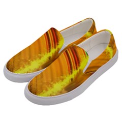 Orange Pink Sketchy Abstract Arch Men s Canvas Slip Ons