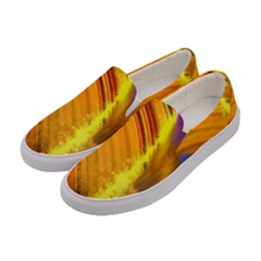 Orange Pink Sketchy Abstract Arch Women s Canvas Slip Ons