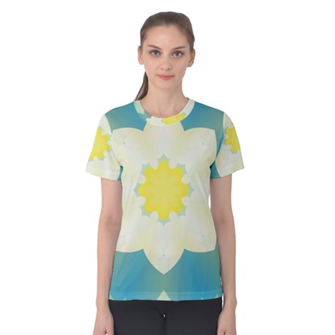 Pattern Flower Abstract Pastel Women s Cotton Tee by Simbadda