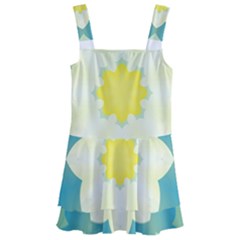 Pattern Flower Abstract Pastel Kids  Layered Skirt Swimsuit