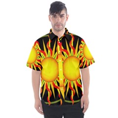 Mandala Sun Graphic Design Men s Short Sleeve Shirt