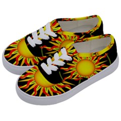 Mandala Sun Graphic Design Kids  Classic Low Top Sneakers by Simbadda