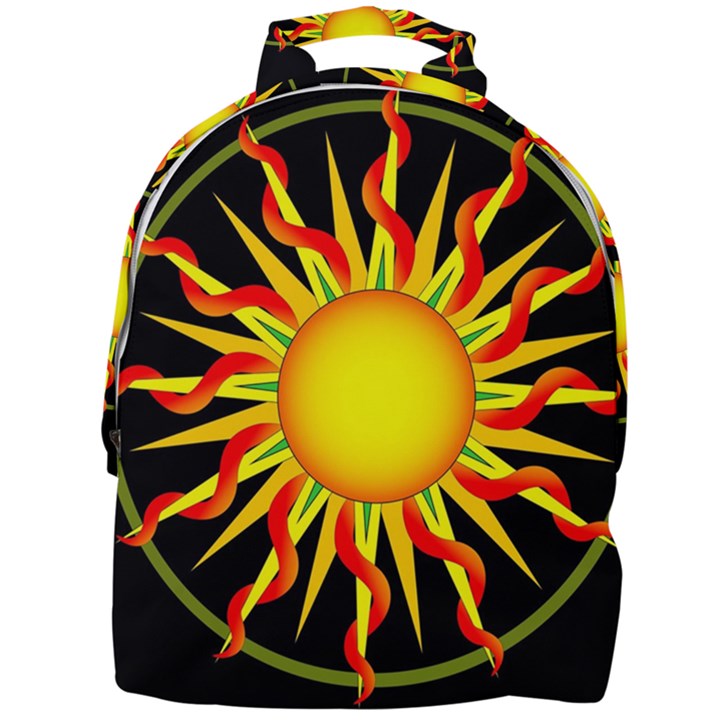 Mandala Sun Graphic Design Mini Full Print Backpack