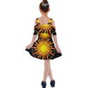 Mandala Sun Graphic Design Kids  Shoulder Cutout Chiffon Dress View2