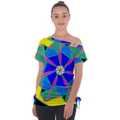 Mandala Wheel Pattern Ornament Tie-up Tee