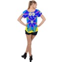 Mandala Wheel Pattern Ornament Ruffle Collar Chiffon Blouse View2