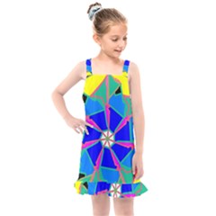 Mandala Wheel Pattern Ornament Kids  Overall Dress