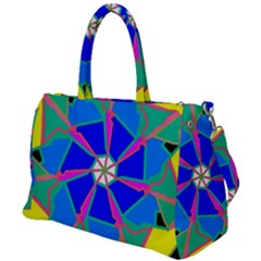 Mandala Wheel Pattern Ornament Duffel Travel Bag by Simbadda