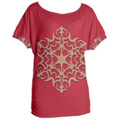 Ornament Flower Pattern Jewelry Women s Oversized Tee by Simbadda