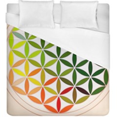 Mandala Rainbow Colorful Reiki Duvet Cover (king Size) by Simbadda