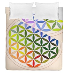 Mandala Rainbow Colorful Reiki Duvet Cover Double Side (queen Size) by Simbadda