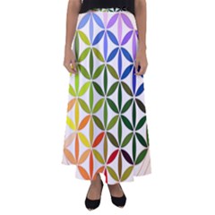 Mandala Rainbow Colorful Reiki Flared Maxi Skirt