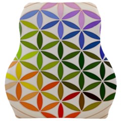 Mandala Rainbow Colorful Reiki Car Seat Velour Cushion  by Simbadda