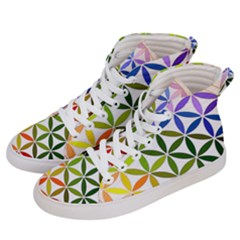 Mandala Rainbow Colorful Reiki Men s Hi-top Skate Sneakers by Simbadda