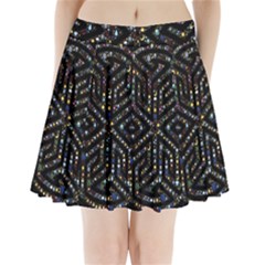 Symbol Wheel Mandala Design Pleated Mini Skirt by Simbadda