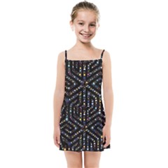 Symbol Wheel Mandala Design Kids Summer Sun Dress by Simbadda