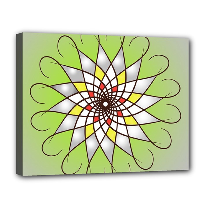 Mandala Model Figure Graphics Canvas 14  x 11  (Stretched)