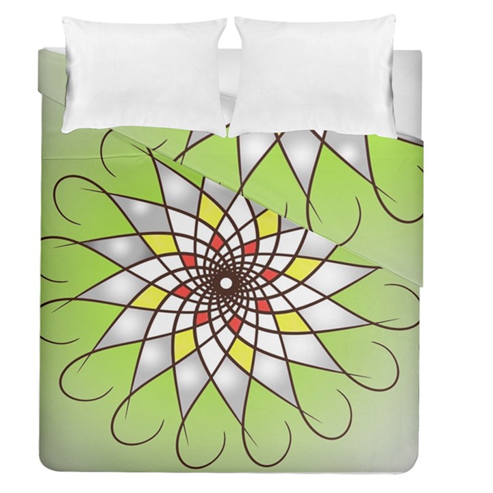 Mandala Model Figure Graphics Duvet Cover Double Side (Queen Size)