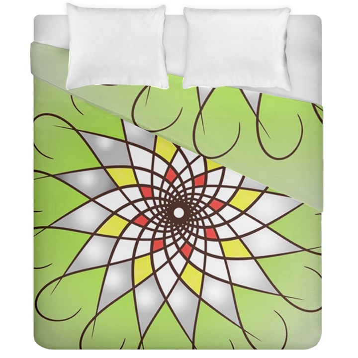 Mandala Model Figure Graphics Duvet Cover Double Side (California King Size)