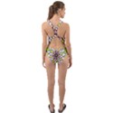 Mandala Model Figure Graphics Cut-Out Back One Piece Swimsuit View2