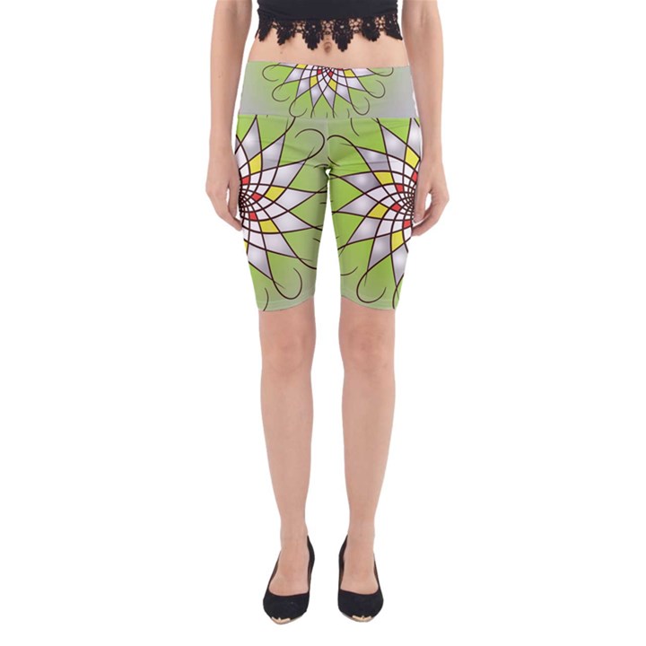 Mandala Model Figure Graphics Yoga Cropped Leggings