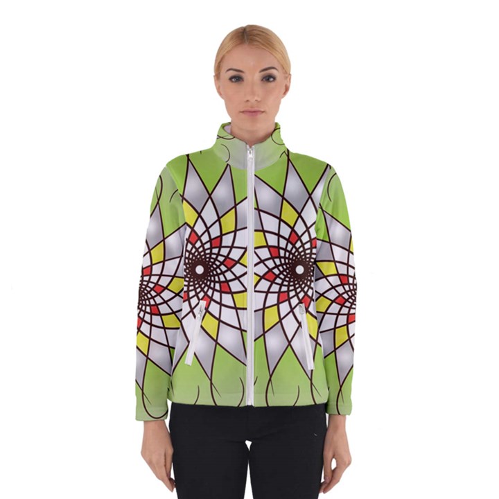 Mandala Model Figure Graphics Winter Jacket