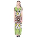 Mandala Model Figure Graphics Short Sleeve Maxi Dress View1