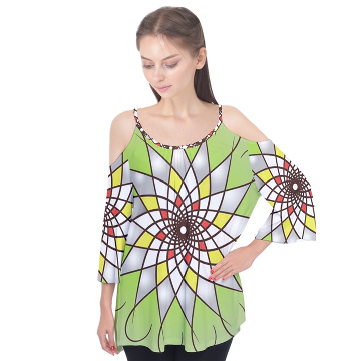 Mandala Model Figure Graphics Flutter Tees