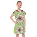 Mandala Model Figure Graphics Kids  Drop Waist Dress View1