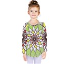 Mandala Model Figure Graphics Kids  Long Sleeve Tee View1