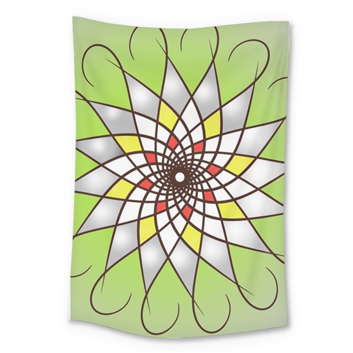 Mandala Model Figure Graphics Large Tapestry