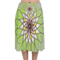 Mandala Model Figure Graphics Velvet Flared Midi Skirt View1