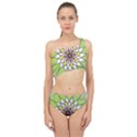 Mandala Model Figure Graphics Spliced Up Two Piece Swimsuit View1