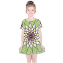 Mandala Model Figure Graphics Kids  Simple Cotton Dress View1