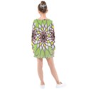 Mandala Model Figure Graphics Kids  Long Sleeve Dress View2