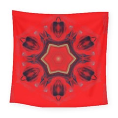 Chakra Art Heart Healing Red Square Tapestry (large)