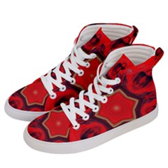 Chakra Art Heart Healing Red Men s Hi-top Skate Sneakers by Simbadda