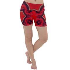 Chakra Art Heart Healing Red Lightweight Velour Yoga Shorts