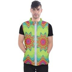 Abstract Art Abstract Background Pattern Men s Puffer Vest