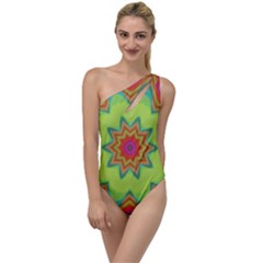 Abstract Art Abstract Background Pattern To One Side Swimsuit