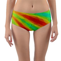 Graphic Kaleidoscope Geometric Reversible Mid-waist Bikini Bottoms by Simbadda