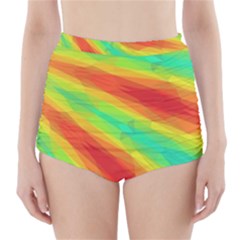 Graphic Kaleidoscope Geometric High-waisted Bikini Bottoms by Simbadda