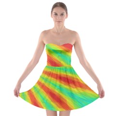 Graphic Kaleidoscope Geometric Strapless Bra Top Dress by Simbadda